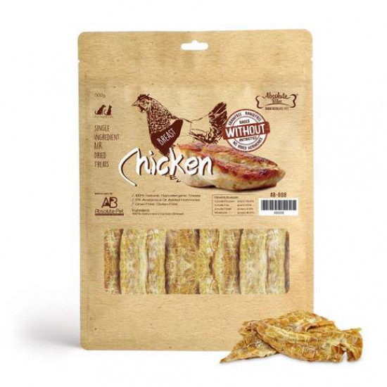 Absolute Bites Air Dried Chicken Breast Dog Treats 500g AB008