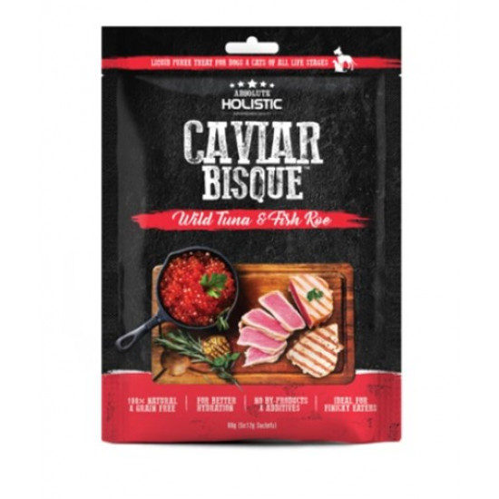 Absolute Holistic Caviar Bisque Tuna & Fish Roe Dog & Cat Treat 60g AH4044 Absolute Holistic Caviar Bisque Tuna & Fish Roe Dog & Cat Treat 60g AH4044