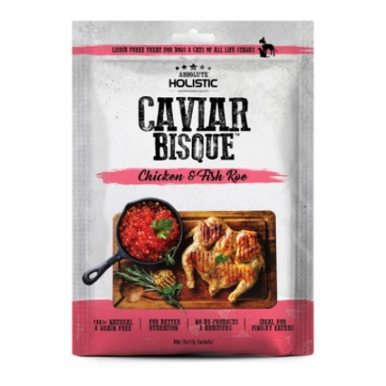 Absolute Holistic Caviar Bisque Chicken & Fish Roe Dog & Cat Treat 60g AH4075