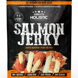 Absolute Holistic Grain Free Salmon Dumbbell Jerky Treats 100g MJ32S Absolute Holistic Grain Free Salmon Dumbbell Jerky Treats 100g MJ32S