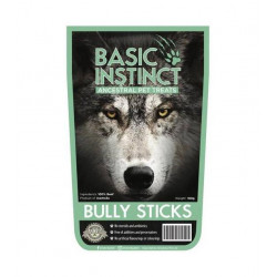Basic Instinct Bully Sticks Dog Chew Treats 180g Basic Instinct Bully Sticks Dog Chew Treats 180g
