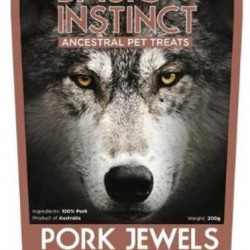 Basic Instinct Pork Jewels Dog Treats 200g Basic Instinct Pork Jewels Dog Treats 200g