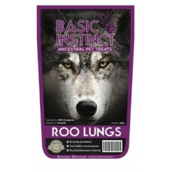 Basic Instinct Roo Lungs Dog Chew Treats 180g Basic Instinct Roo Lungs Dog Chew Treats 180g