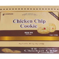 BOW WOW CHICKEN CHIP COOKIE DOG BISCUITS  (20 IN A BOX)