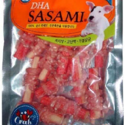 BOW WOW IMITATION CRAB CHICKEN RICE JERKY DHA SASAMI DOG TREAT 100g