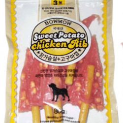 BOW WOW SWEET POTATO CHICKEN RIB DOG TREAT 80g BOW WOW SWEET POTATO CHICKEN RIB DOG TREAT 80g