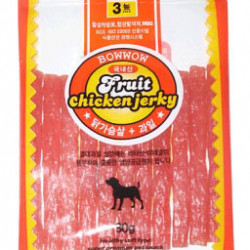 BOW WOW FRUIT CHICKEN JERKY DOG TREAT 80g