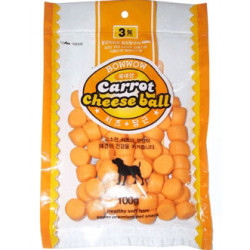 BOW WOW CARROT CHEESE BALL DOG TREAT BOW WOW CARROT CHEESE BALL DOG TREAT
