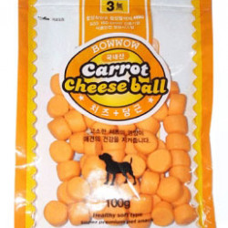 BOW WOW CARROT CHEESE BALL DOG TREAT