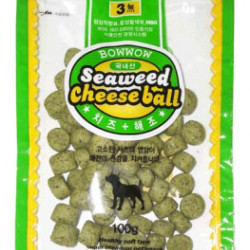 BOW WOW SEAWEED CHEESE BALL DOG TREAT  BOW WOW SEAWEED CHEESE BALL DOG TREAT