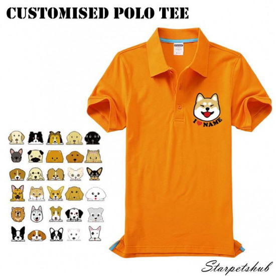 Customised Pet Lovers Polo T-shirt Based on Breed