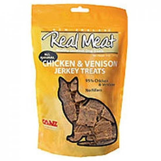 CANZ REALMEAT CHICKEN & VENISON ALL NATURAL JERKEY TREATS FOR CATS & KITTENS