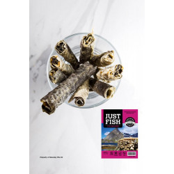 JUST FISH DOG SKIN PIPES ALL NATURAL & HYPO-ALLERGENIC TREATS FOR DOGS & CATS 100G JUST FISH DOG SKIN PIPES ALL NATURAL & HYPO-ALLERGENIC TREATS FOR DOGS & CATS 100G