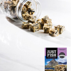 JUST FISH COD SKIN SQUARES ALL NATURAL & HYPO-ALLERGENIC TREATS FOR DOGS & CATS
