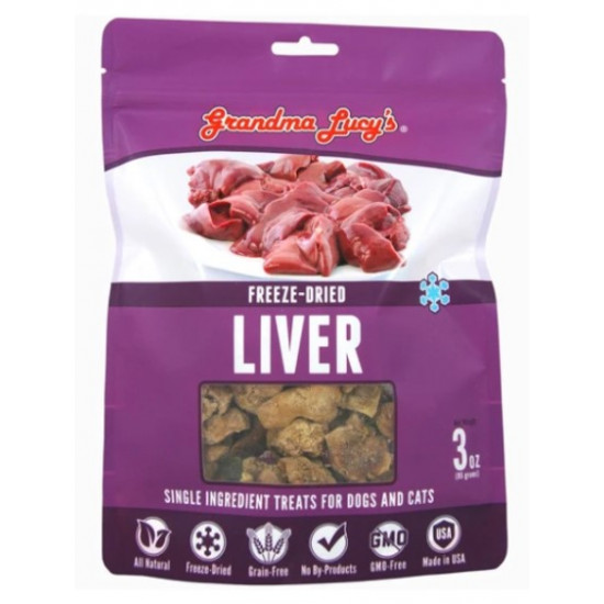Grandma Lucy's Freeze-Dried Liver Single Ingredient Cat & Dog Treats 2.5oz Grandma Lucy's Freeze-Dried Liver Single Ingredient Cat & Dog Treats 2.5oz