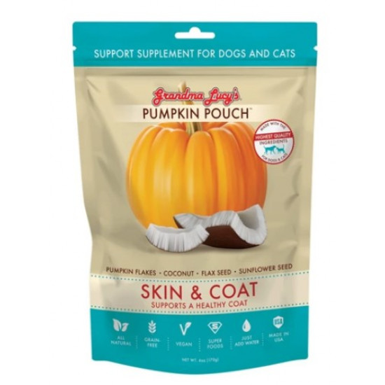 Grandma Lucy’s Pumpkin Pouch Skin & Coat Supplement For Cats & Dogs 6oz Grandma Lucy’s Pumpkin Pouch Skin & Coat Supplement For Cats & Dogs 6oz