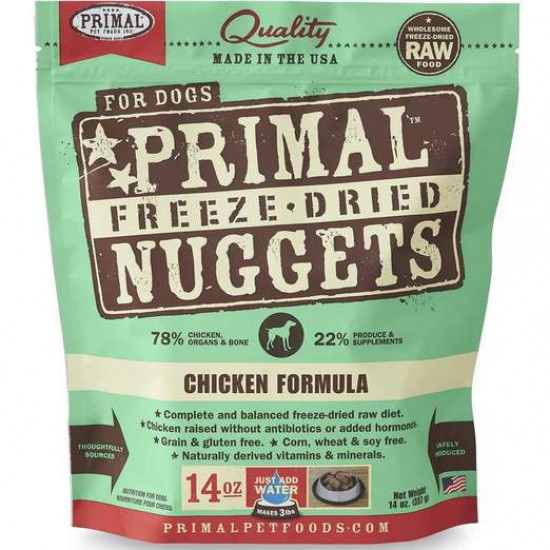 Primal Freeze Dried Canine Chicken Nuggets 14oz Primal Freeze Dried Canine Chicken Nuggets 14oz