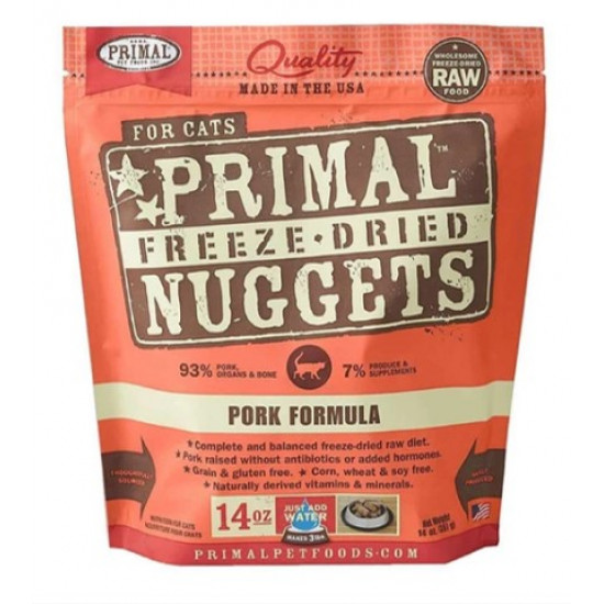 Primal Freeze-Dried Canine Pork Nuggets 14oz Primal Freeze-Dried Canine Pork Nuggets 14oz