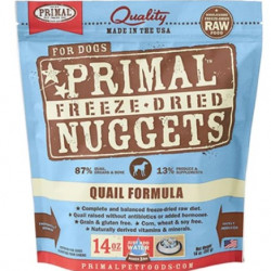 Primal Freeze-Dried Canine Quail Nuggets 14oz Primal Freeze-Dried Canine Quail Nuggets 14oz