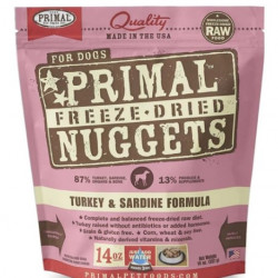 Primal Freeze-Dried Canine Turkey & Sardine Nuggets 14oz Primal Freeze-Dried Canine Turkey & Sardine Nuggets 14oz