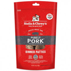 Stella & Chewy’s Purely Pork Dinner Patties Freeze-Dried Dog Food Stella & Chewy’s Purely Pork Dinner Patties Freeze-Dried Dog Food