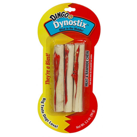 Dingo Dynostix Rawhide Chew 5" 3pcs