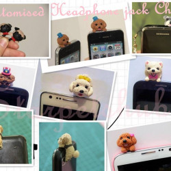 Customized Mobile Dustcap/Mobile Charm of your furkids/Dogs/Cats /Pets