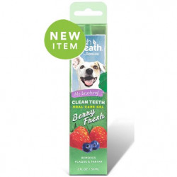 Tropiclean Fresh Breath Berry Fresh Clean Teeth Oral Care Gel 2oz
