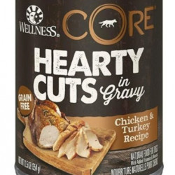 Wellness CORE Grain-Free Hearty Cuts In Gravy Chicken & Turkey Canned Dog Food 354g Wellness CORE Grain-Free Hearty Cuts In Gravy Chicken & Turkey Canned Dog Food 354g