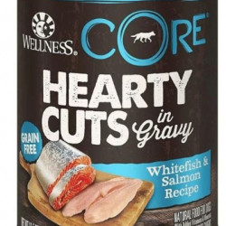 Wellness CORE Grain-Free Hearty Cuts In Gravy Whitefish & Salmon Canned Dog Food 354g Wellness CORE Grain-Free Hearty Cuts In Gravy Whitefish & Salmon Canned Dog Food 354g