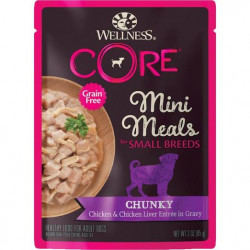 Wellness CORE Small Breed Mini Meals Chunky Chicken & Chicken Liver Dog Food Mixer Wellness CORE Small Breed Mini Meals Chunky Chicken & Chicken Liver Dog Food Mixer