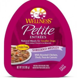 Wellness Petite Entrees Shredded Medley Roasted Chicken, Duck Cup Tray Dog Food 85g Wellness Petite Entrees Shredded Medley Roasted Chicken, Duck Cup Tray Dog Food 85g