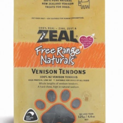Zeal Free Range Naturals Venison Tendons Dog Treats 125g Zeal Free Range Naturals Venison Tendons Dog Treats 125g